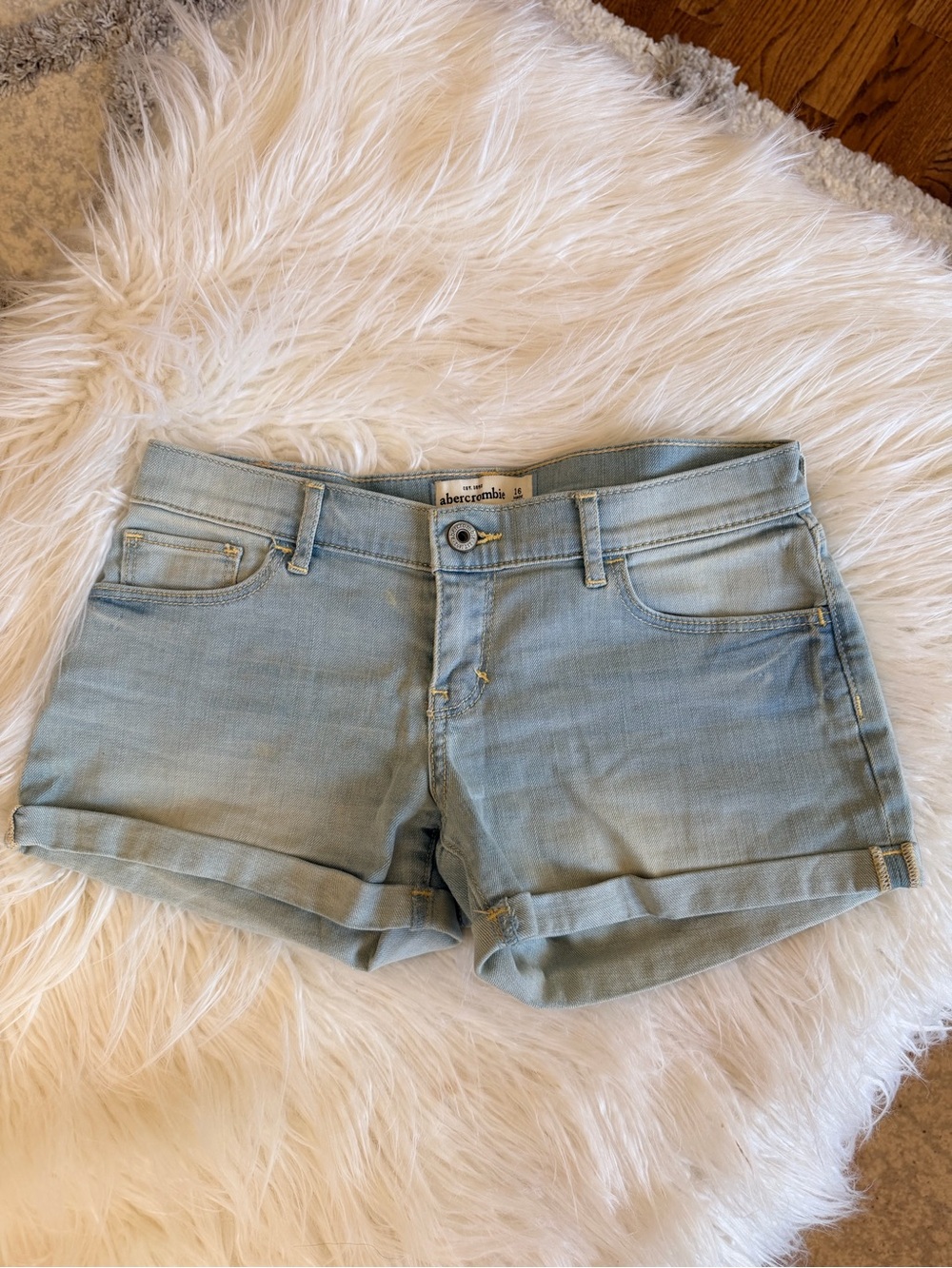 Abercrombie Kids Light Blue Denim Shorts